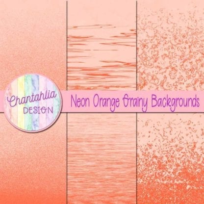 Neon Orange Grainy Digital Paper Backgrounds