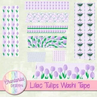 lilac tulips washi tape
