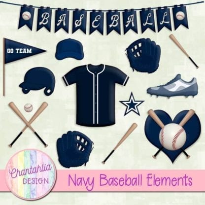 navy baseball elements