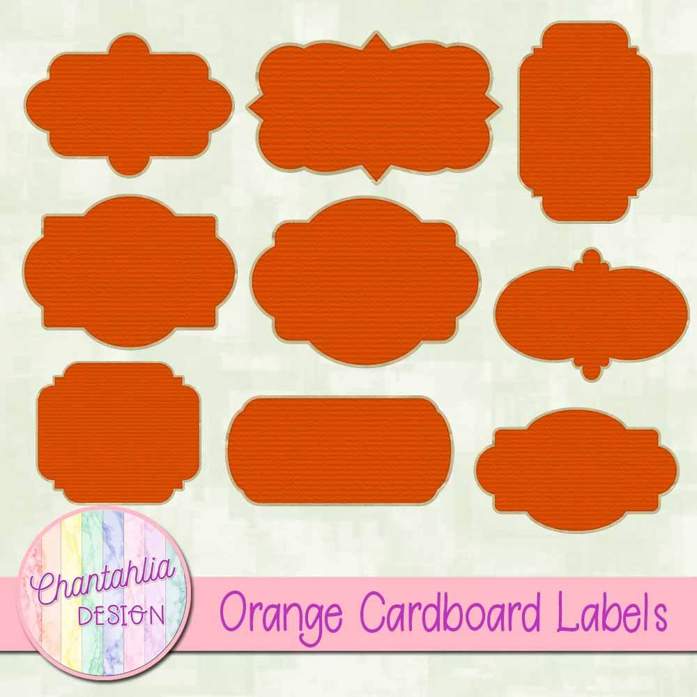Orange Cardboard Labels Chantahlia Design