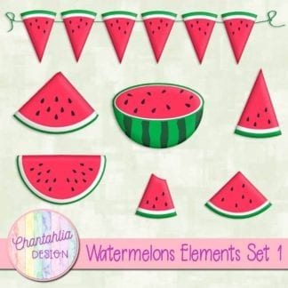 watermelons design elements