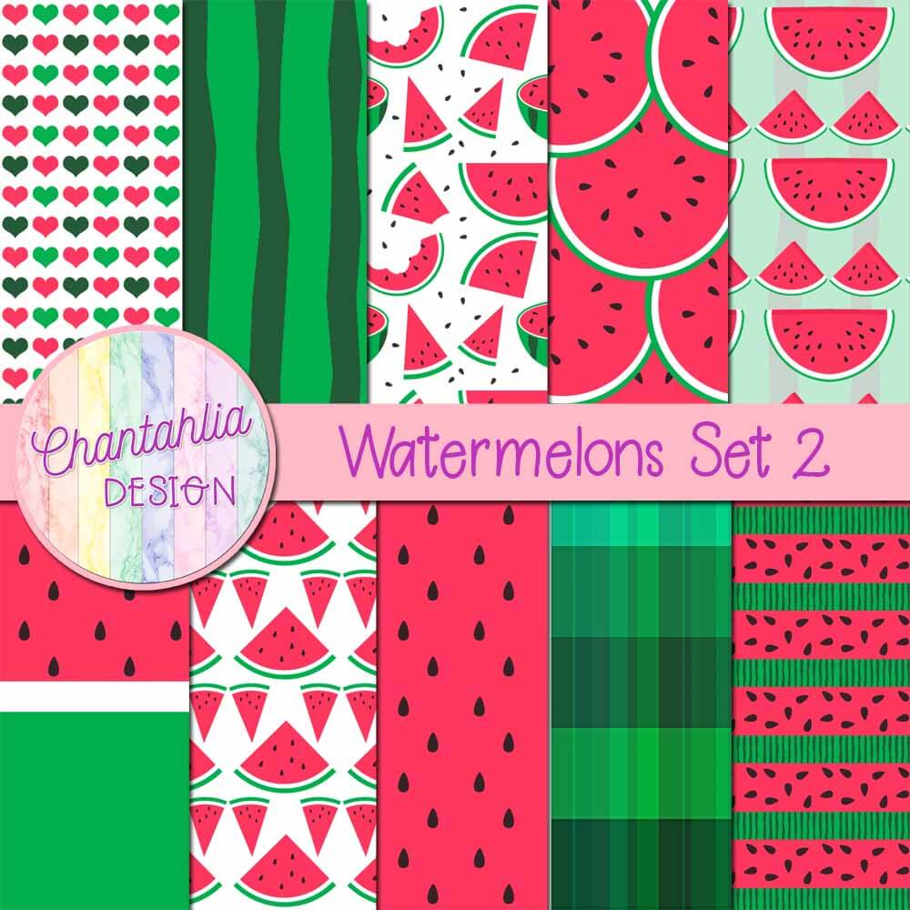 watermelons digital paper