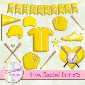 yellow baseball elements