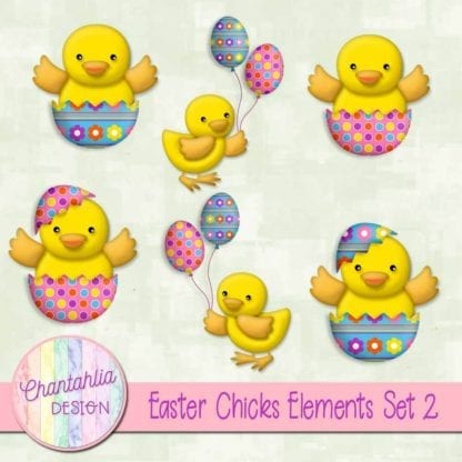 Easter Chicks Elements Set 2