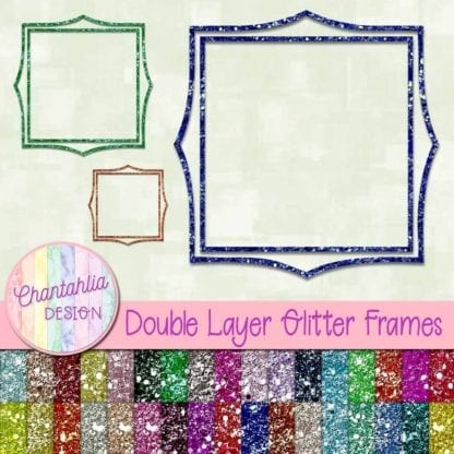 Double Layer Glitter Frames