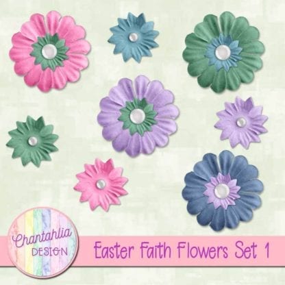 Easter Faith Flowers Set 1