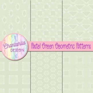 Free digital papers in pastel green geometric patterns