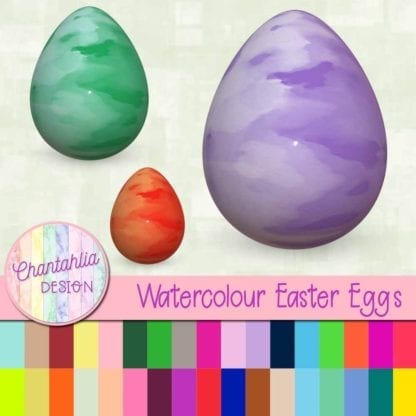 Watercolour Easter Eggs