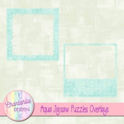 Aqua Jigsaw Puzzles Overlays