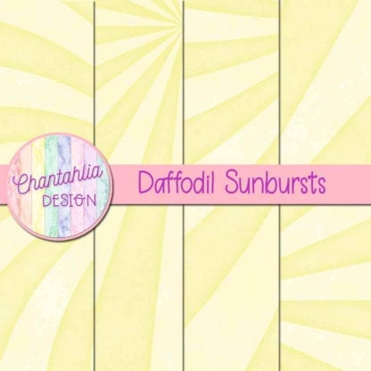 free sunburst digital papers in daffodil