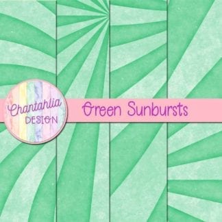 free sunburst digital papers in green