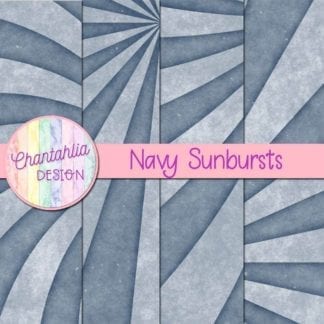 free sunburst digital papers in navy