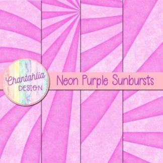 free sunburst digital papers in neon purple