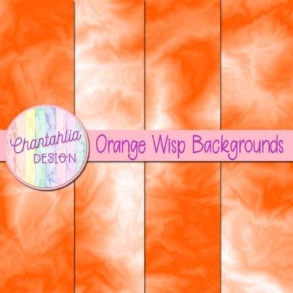 Orange Wisp Digital Paper Backgrounds