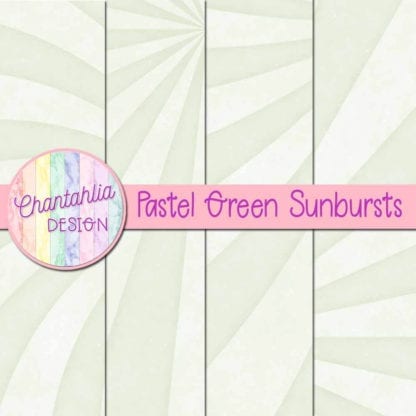 free sunburst digital papers in pastel green