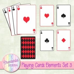 Free Playing Cards Design Elements for Digital Scrapbooking