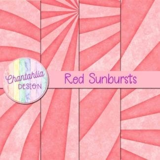 free sunburst digital papers in red