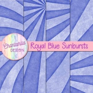 free sunburst digital papers in royal blue