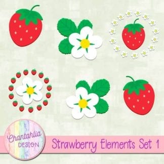 strawberry design elements