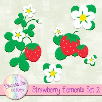 strawberry design elements