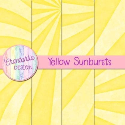 free sunburst digital papers in yellow