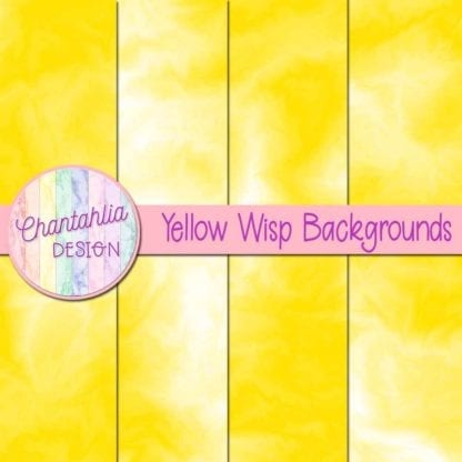 Yellow Wisp Digital Paper Backgrounds