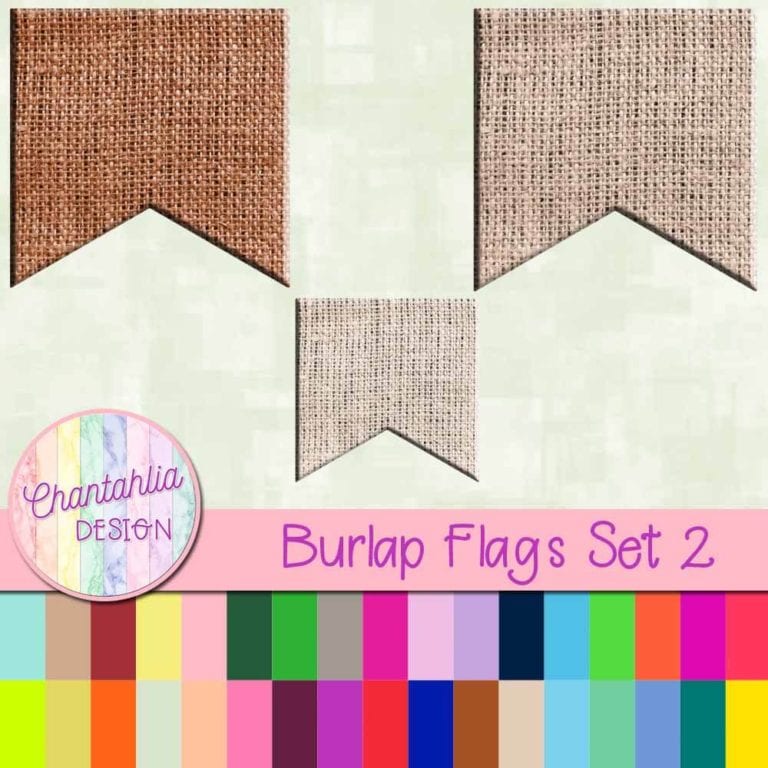 Burlap Flags Set 2 - Chantahlia Design