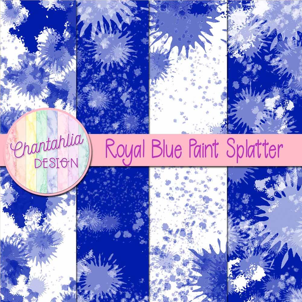 Royal Blue Paint Splatter - Chantahlia Design