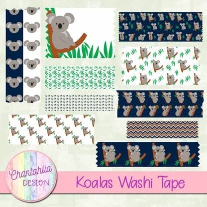 koalas washi tape