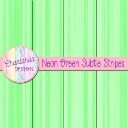 Neon Green Subtle Stripes Digital Papers