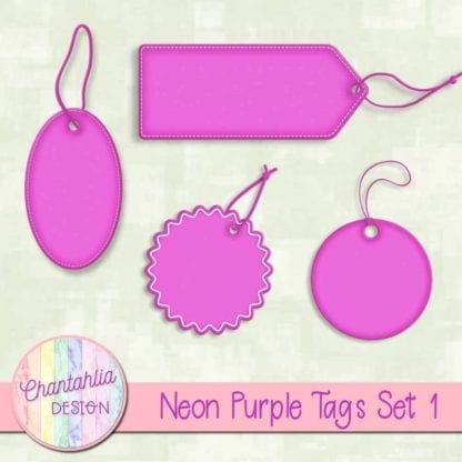 neon purple tags