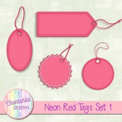neon red tags
