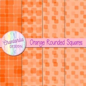 Orange Color Square Rounded Free Digital Papers featuring Orange Rounded Squares Designs