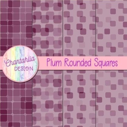 Plum Rounded Squares Digital Papers