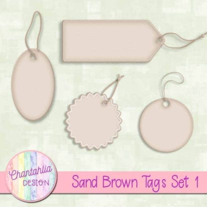 sand brown tags