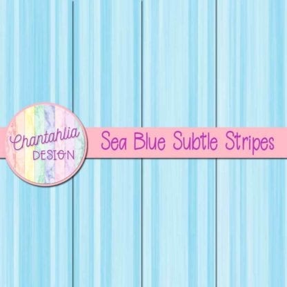 Sea Blue Subtle Stripes Digital Papers