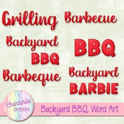 backyard BBQ word art