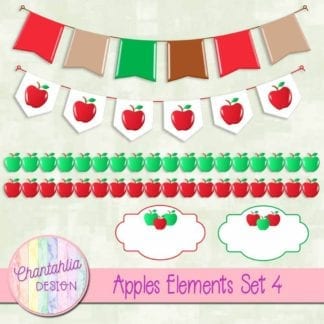Apples Design Elements Embellishments