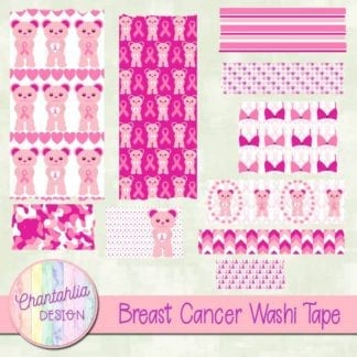 breast cancer washi tape