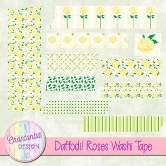 daffodil roses washi tape