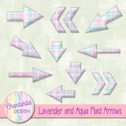 lavender and aqua plaid arrows