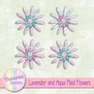 lavender and aqua plaid flower
