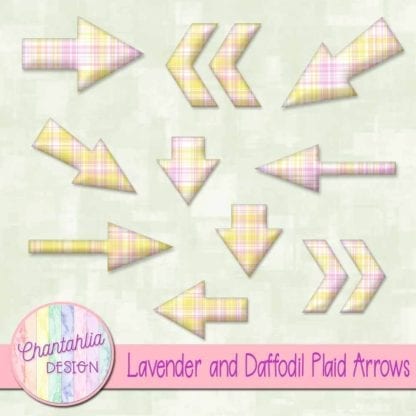 lavender and daffodil plaid arrows