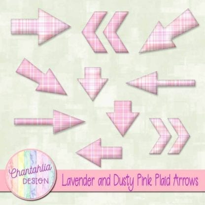 lavender and dusty pink plaid arrows