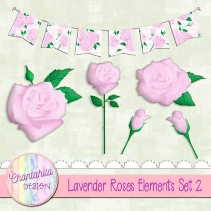lavender roses elements