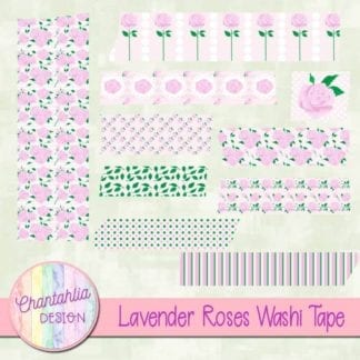 lavender roses washi tape