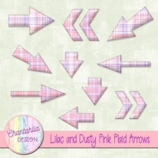 lilac and dusty pink plaid arrows