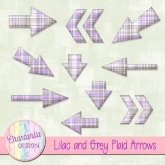 lilac and grey plaid arrows
