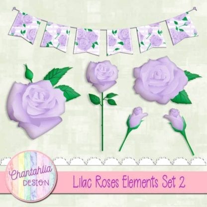 lilac roses elements
