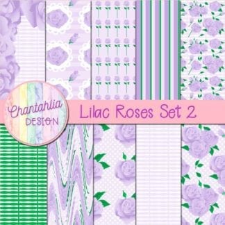 lilac roses digital papers